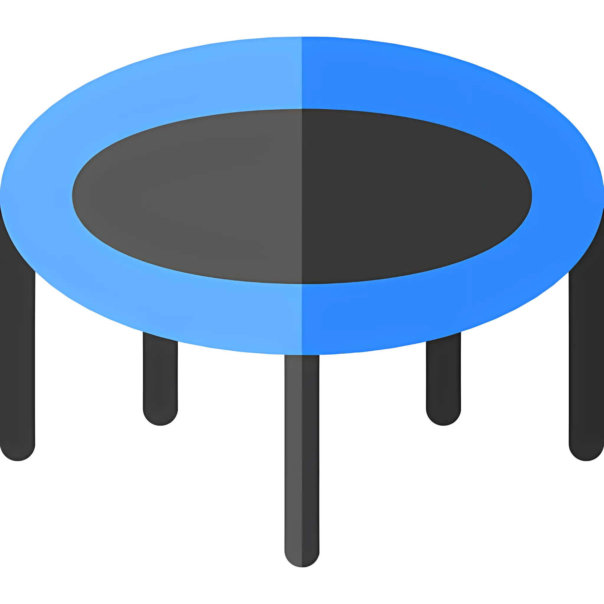 Blue Trampoline for Jumping