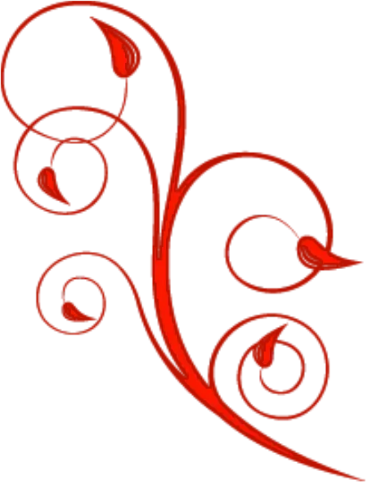 Red Swirl Floral Pattern