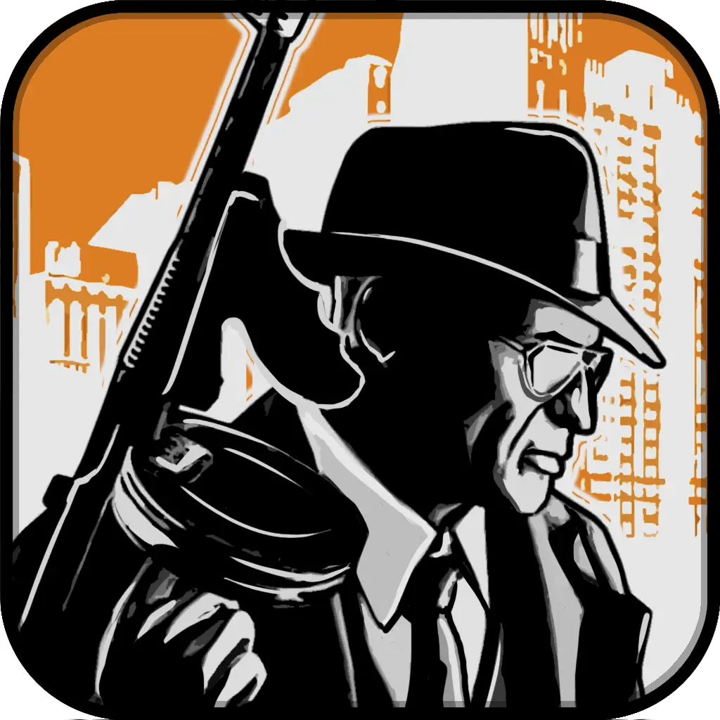 Gangster Holding Gun in City
