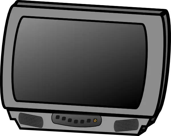Grey Television Monitor Display