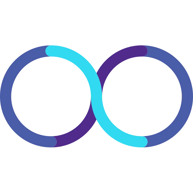 Blue Infinity Loop Icon