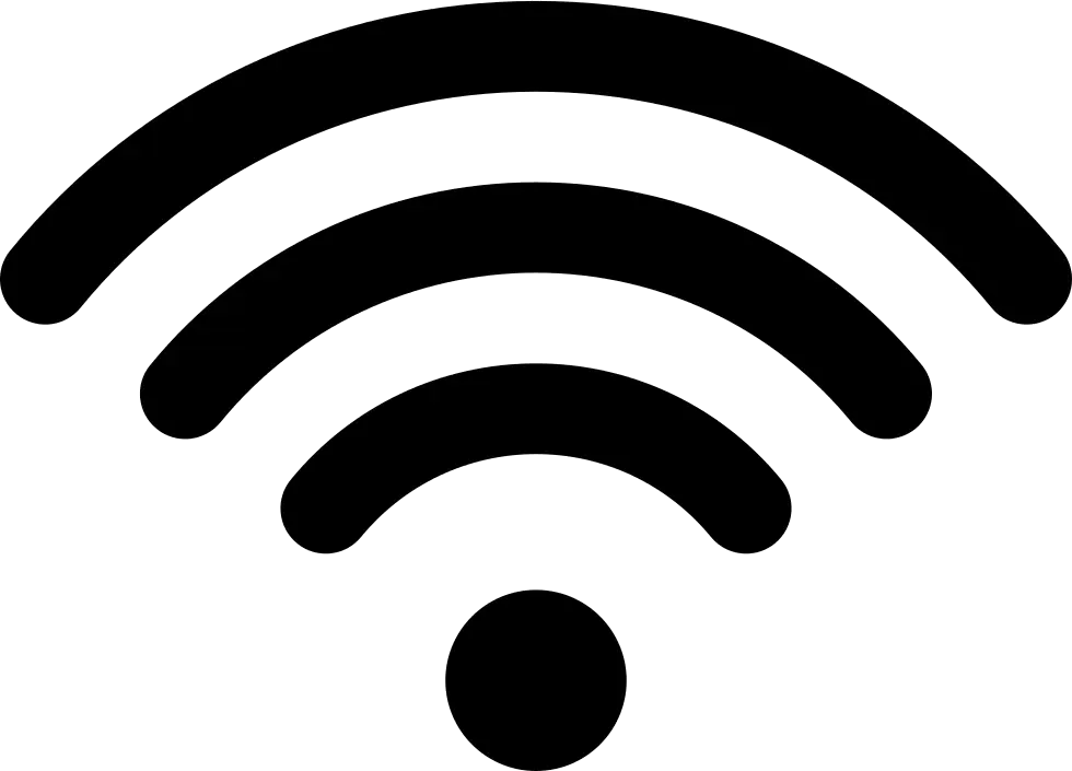 Black WiFi Signal Icon