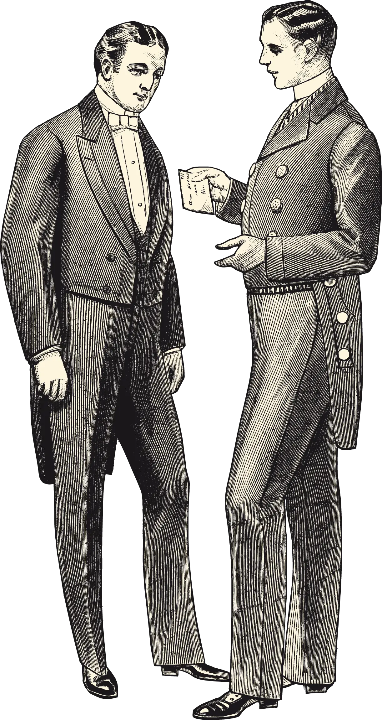 Vintage Men in Formal Suits