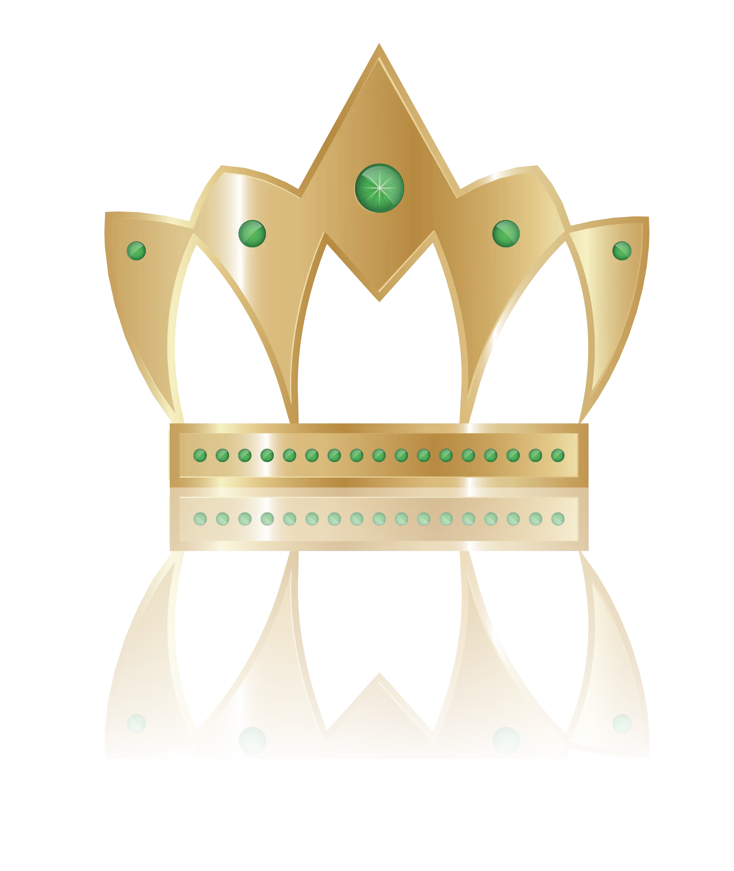 Golden Crown with Green Jewels
