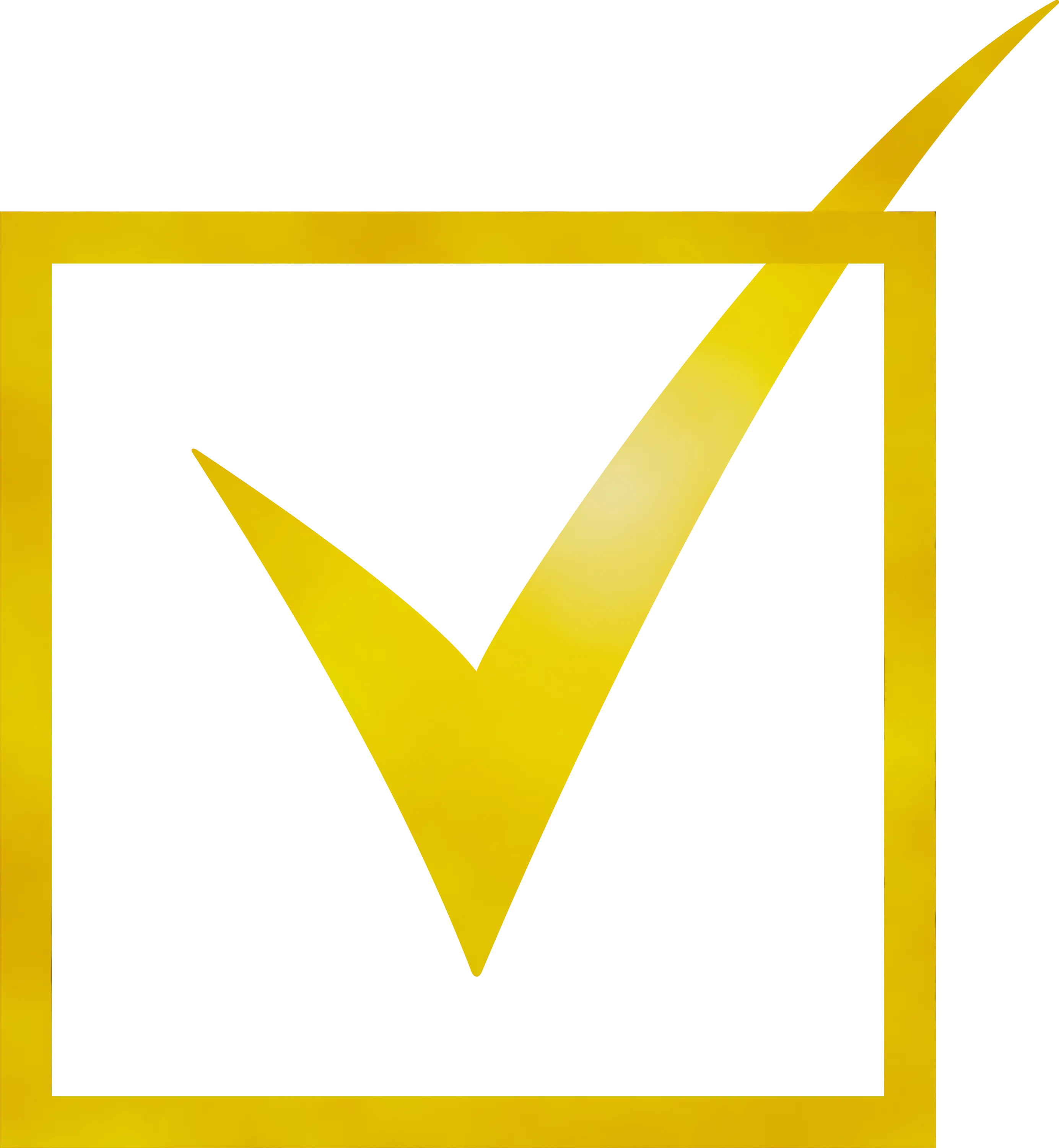 Yellow Check Mark Symbol