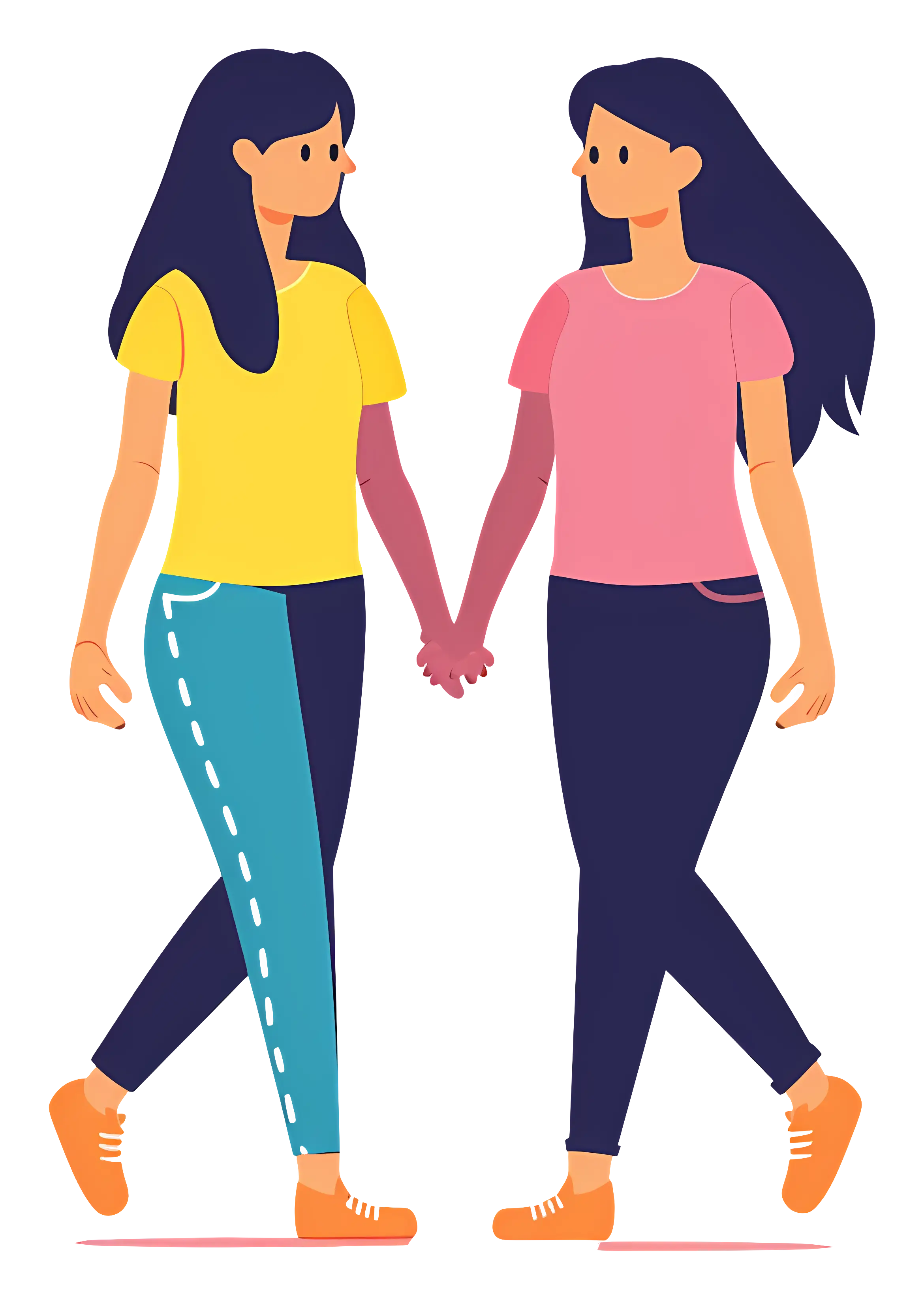 Two Women Holding Hands