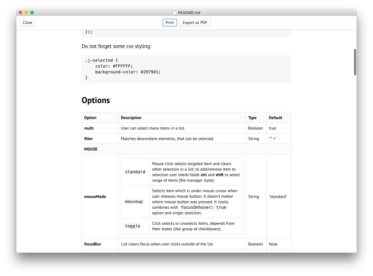 Technical Interface Display and Options
