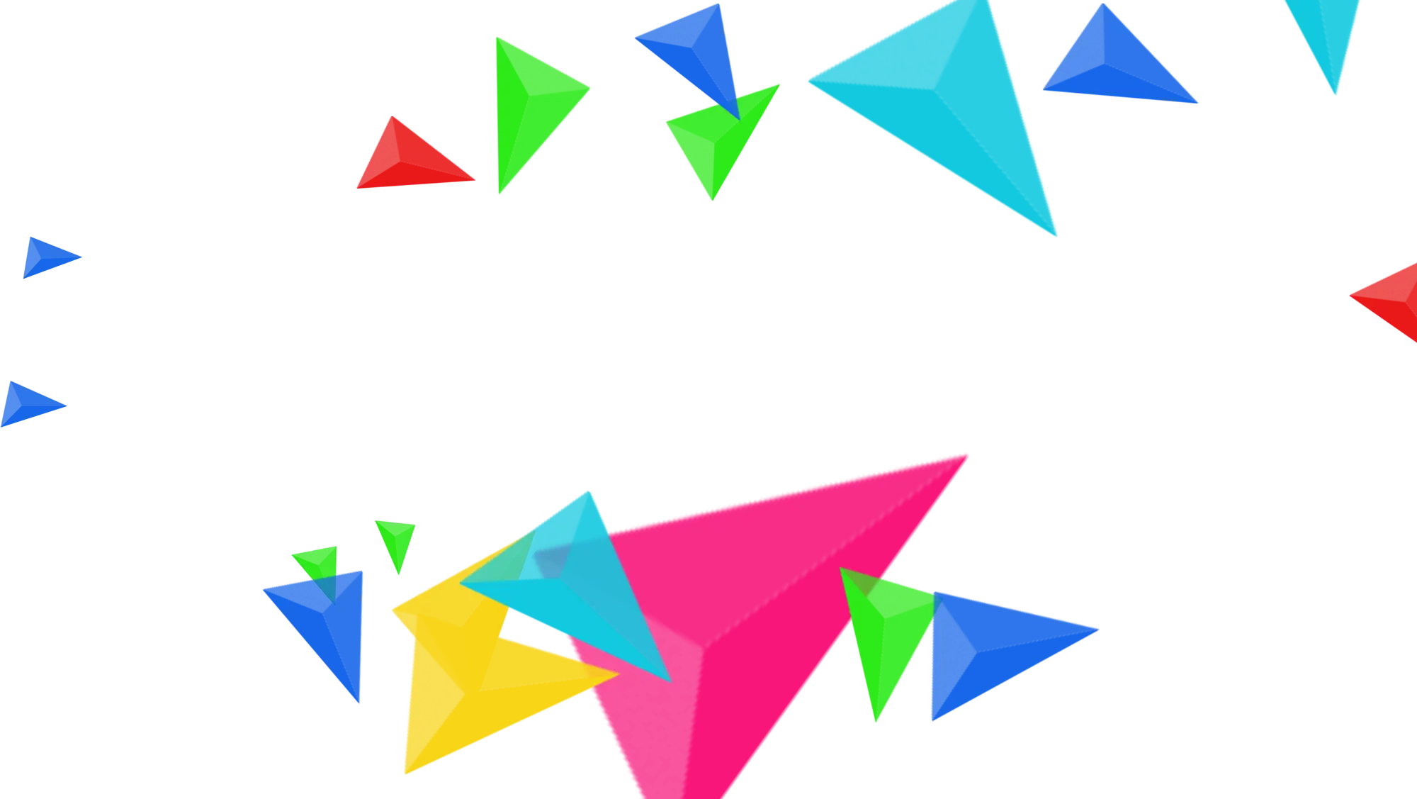 Colorful Triangles on a Transparent Background