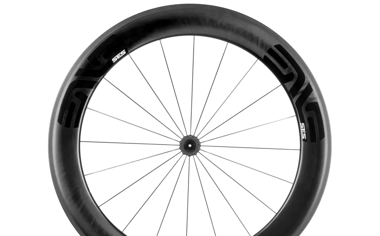 Black Bicycle Wheel with Spokes