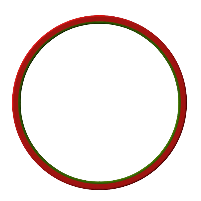 Red and Green Circular Design Frame