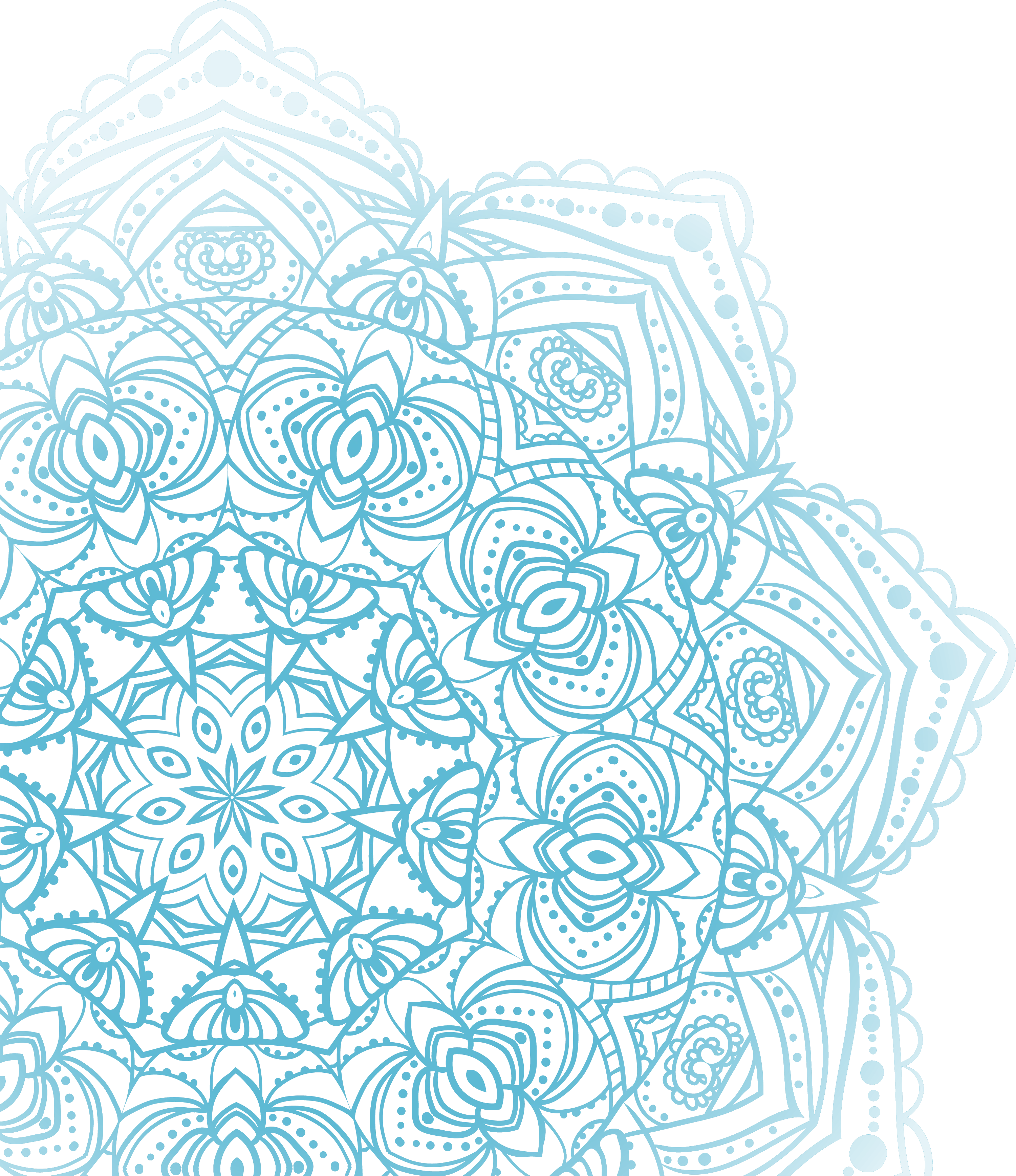 Intricate Blue Mandala
