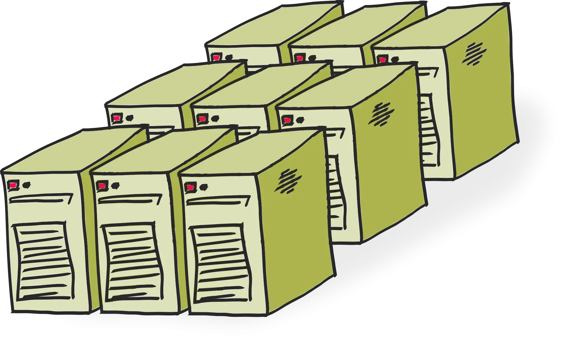Cluster of Servers for Data Storage
