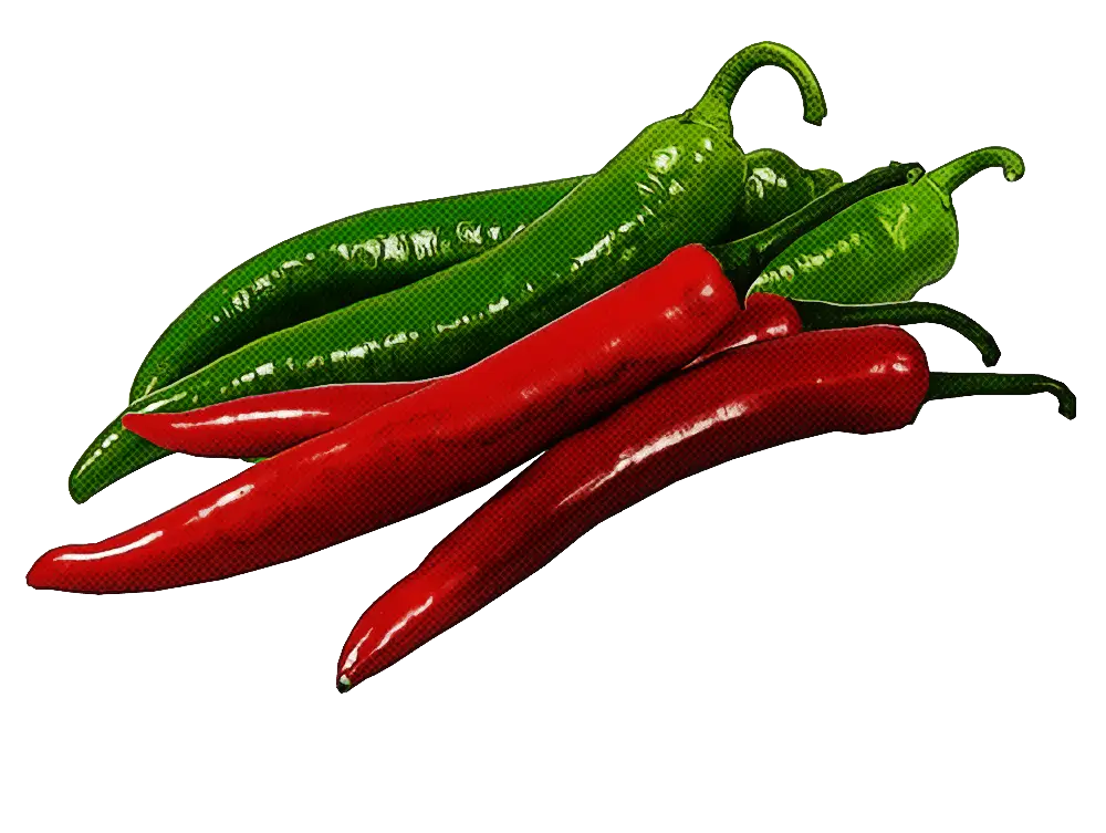 Red and Green Chili Peppers on Display