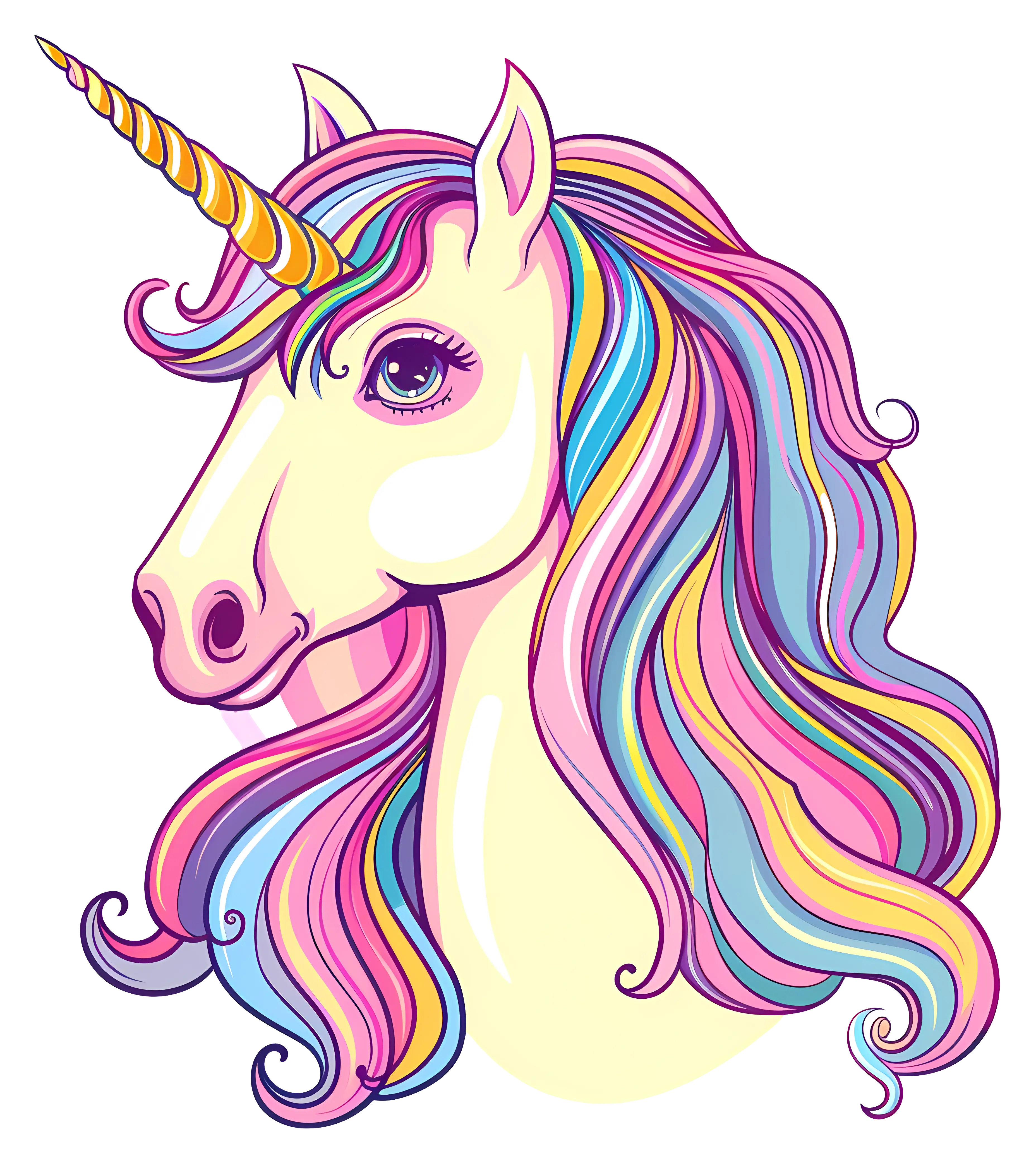 Rainbow Unicorn Illustration