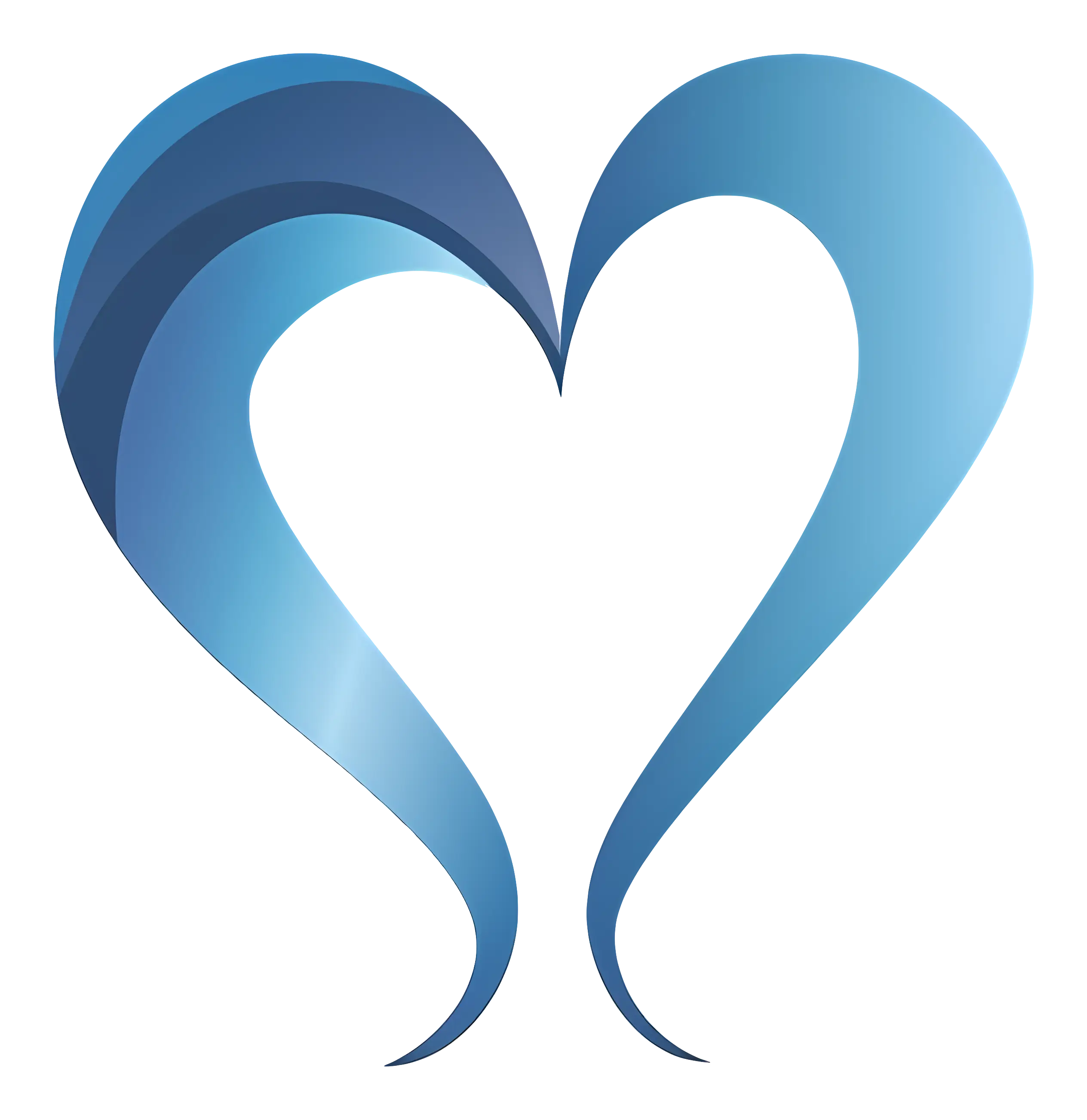 Blue Heart Shape Graphic Design