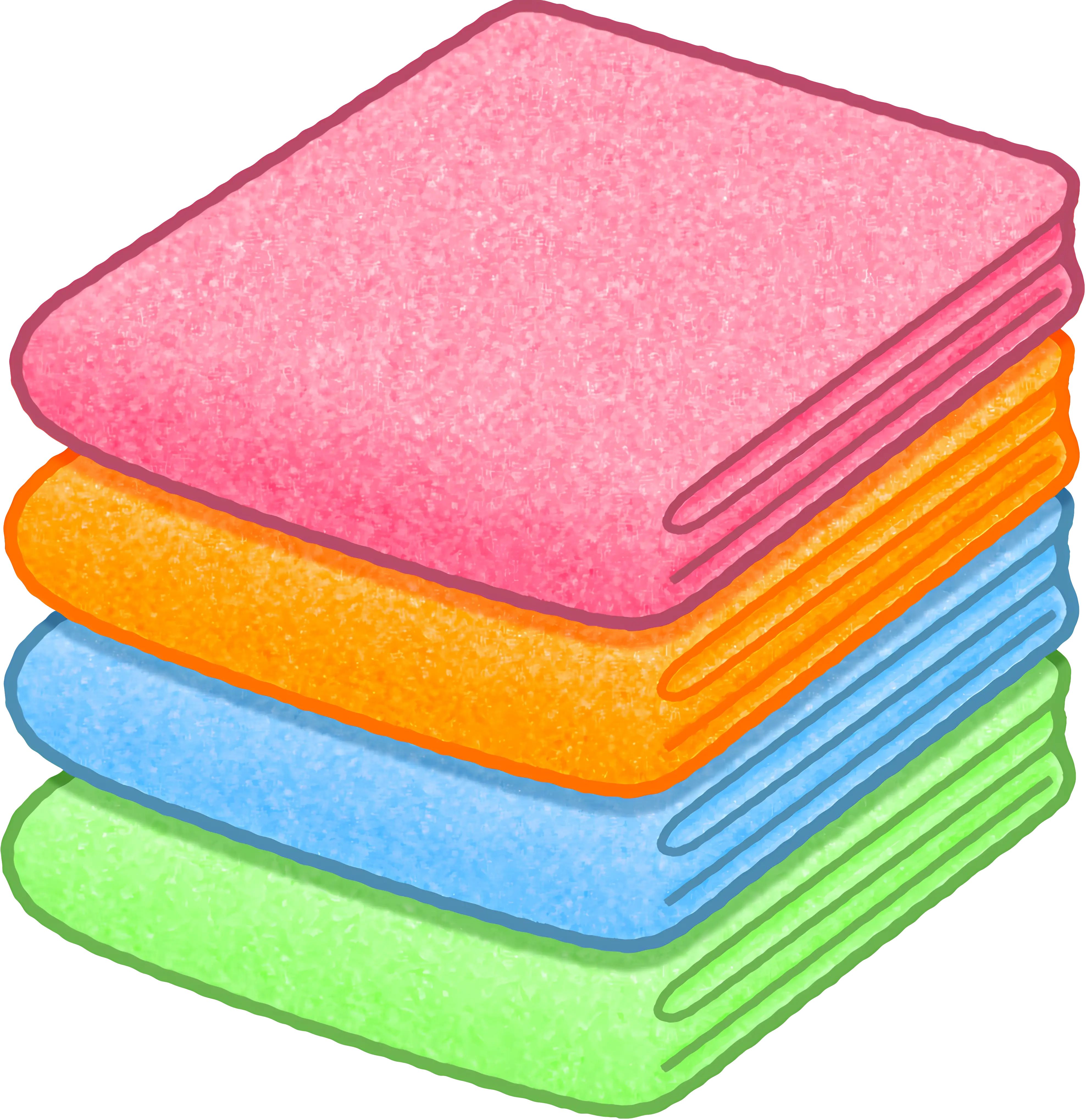 Stacked Colorful Towels