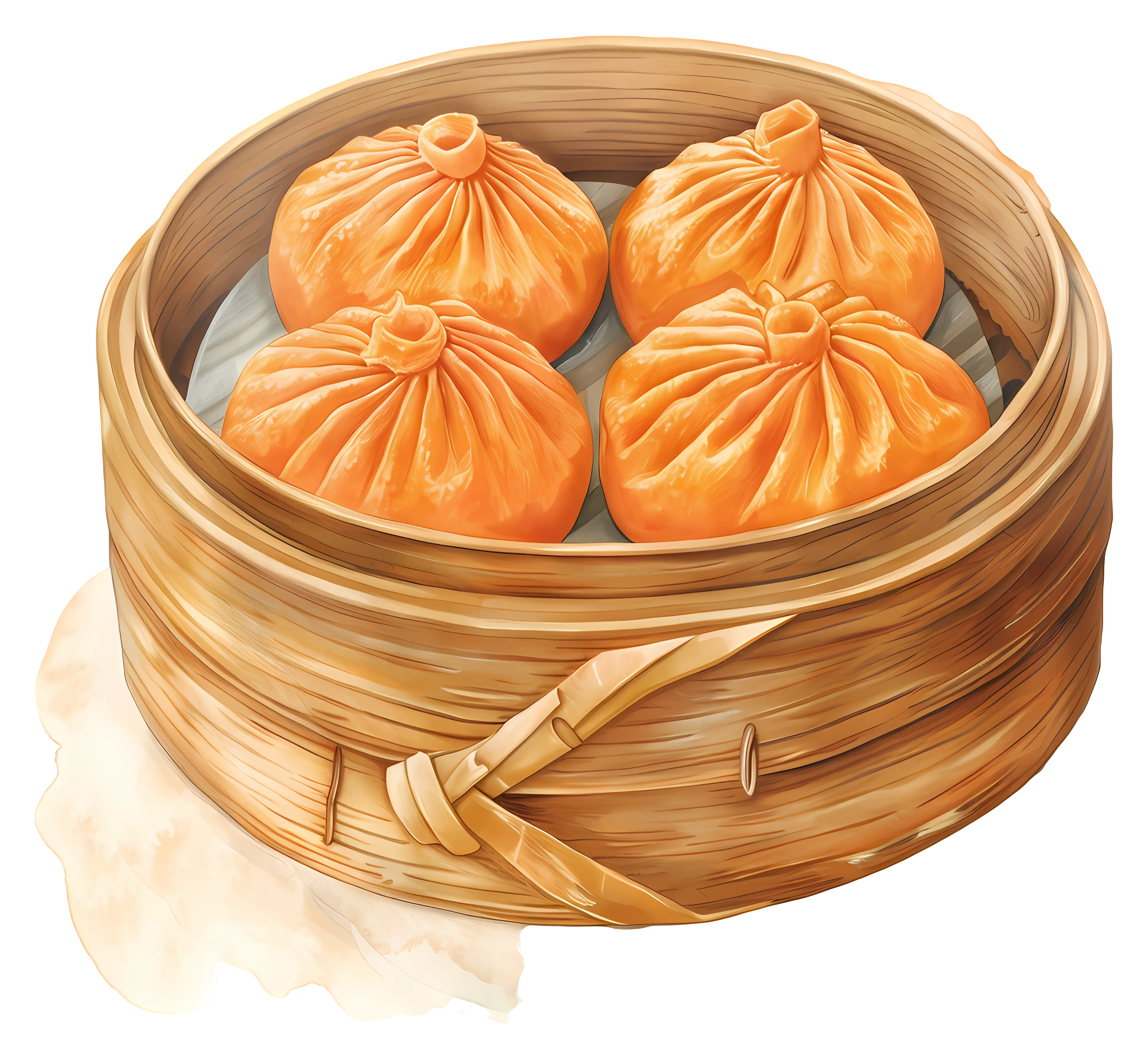 Steamed Dumplings in Bamboo Basket