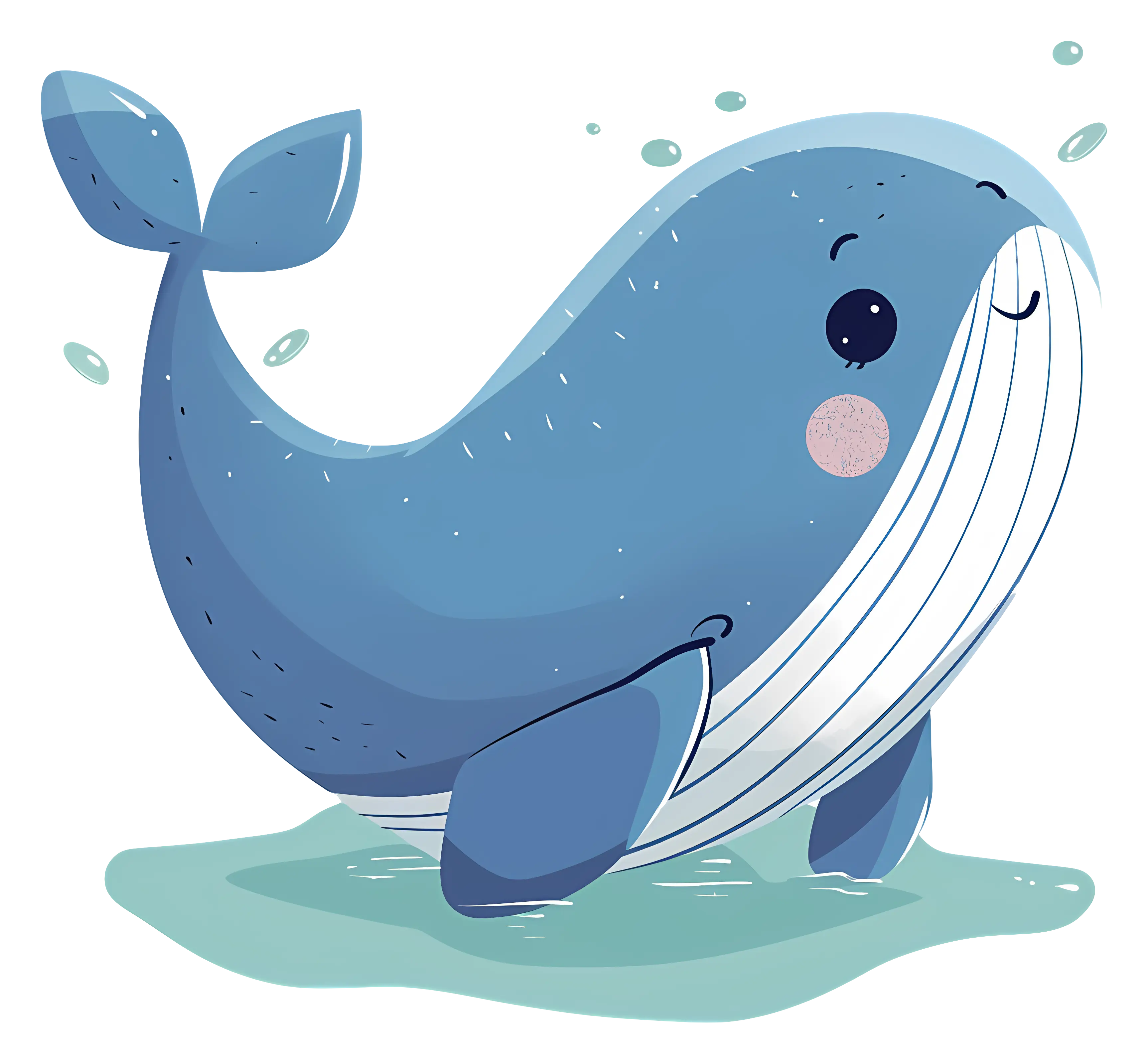 Cute Blue Whale Cartoon