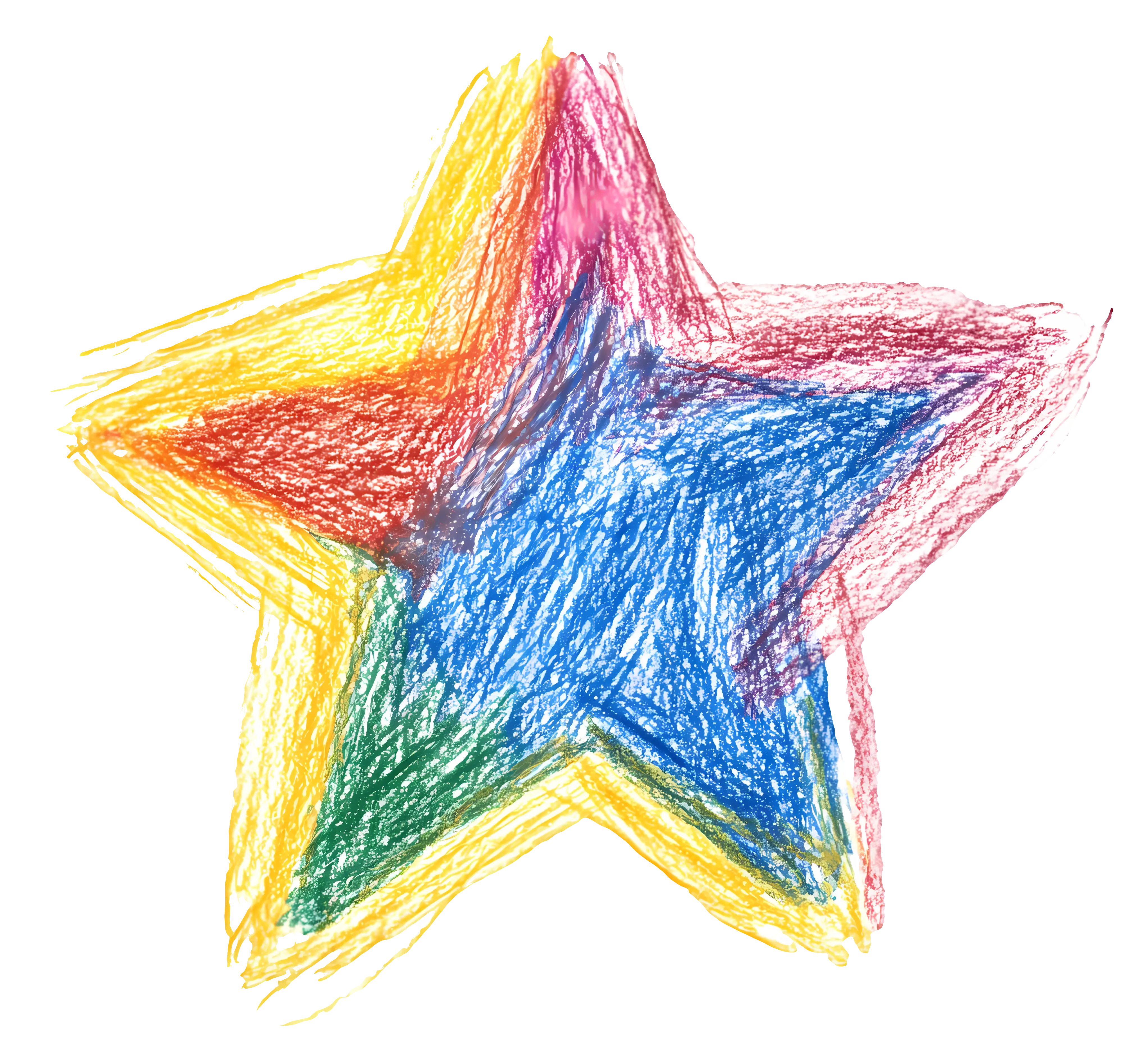 Colorful Hand-Drawn Star Drawing
