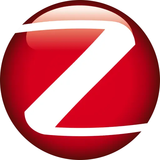 Modern Red Z in Circular Logo Design