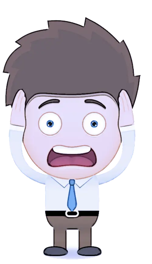Shocked Cartoon Character Illustration