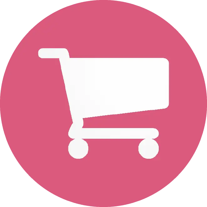Pink Shopping Cart Icon for E-Commerce