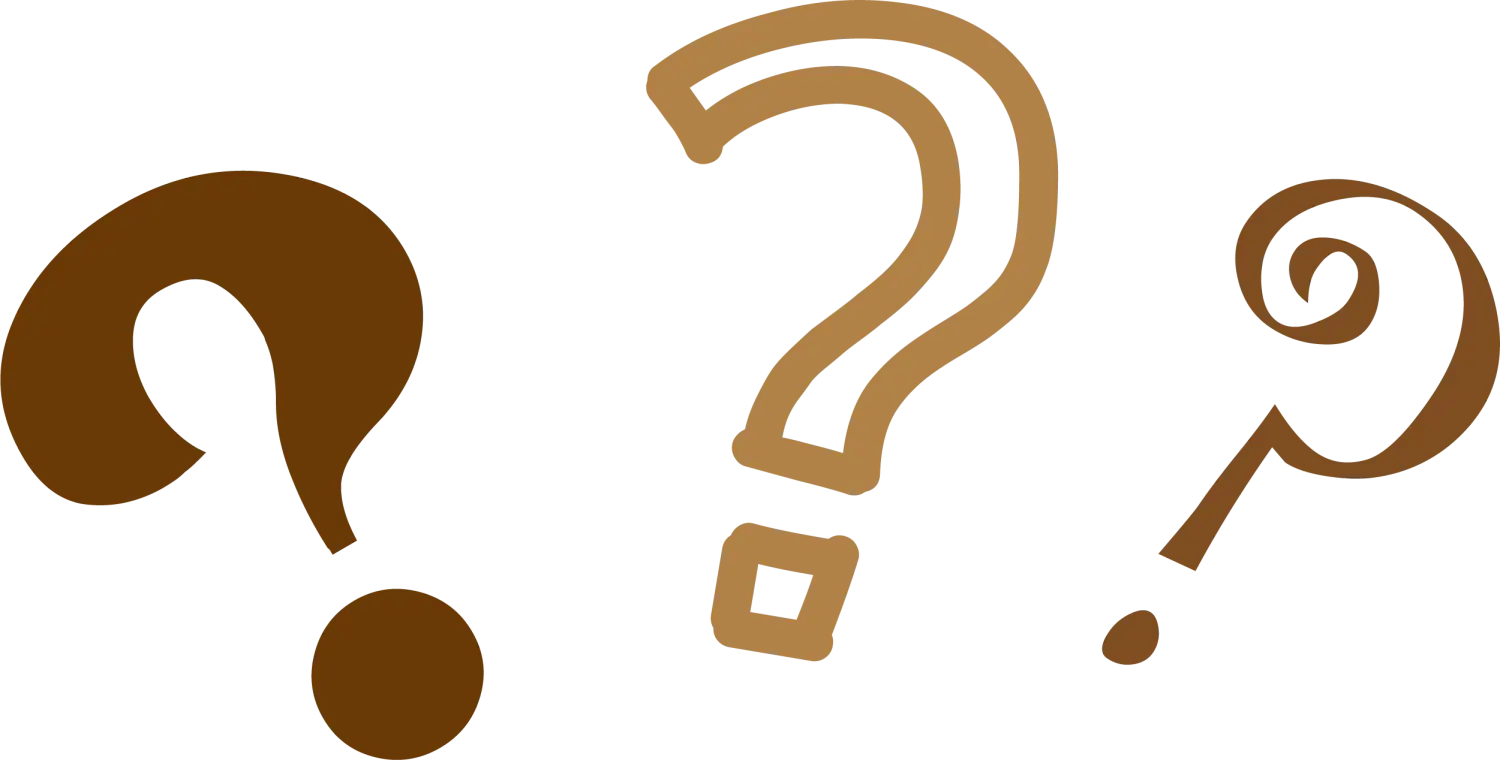 Brown Question Marks