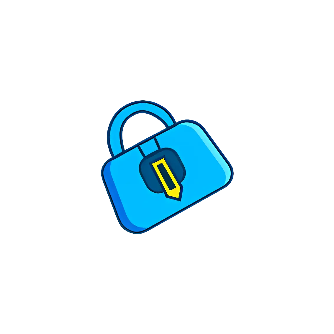 Blue Padlock Icon for Security