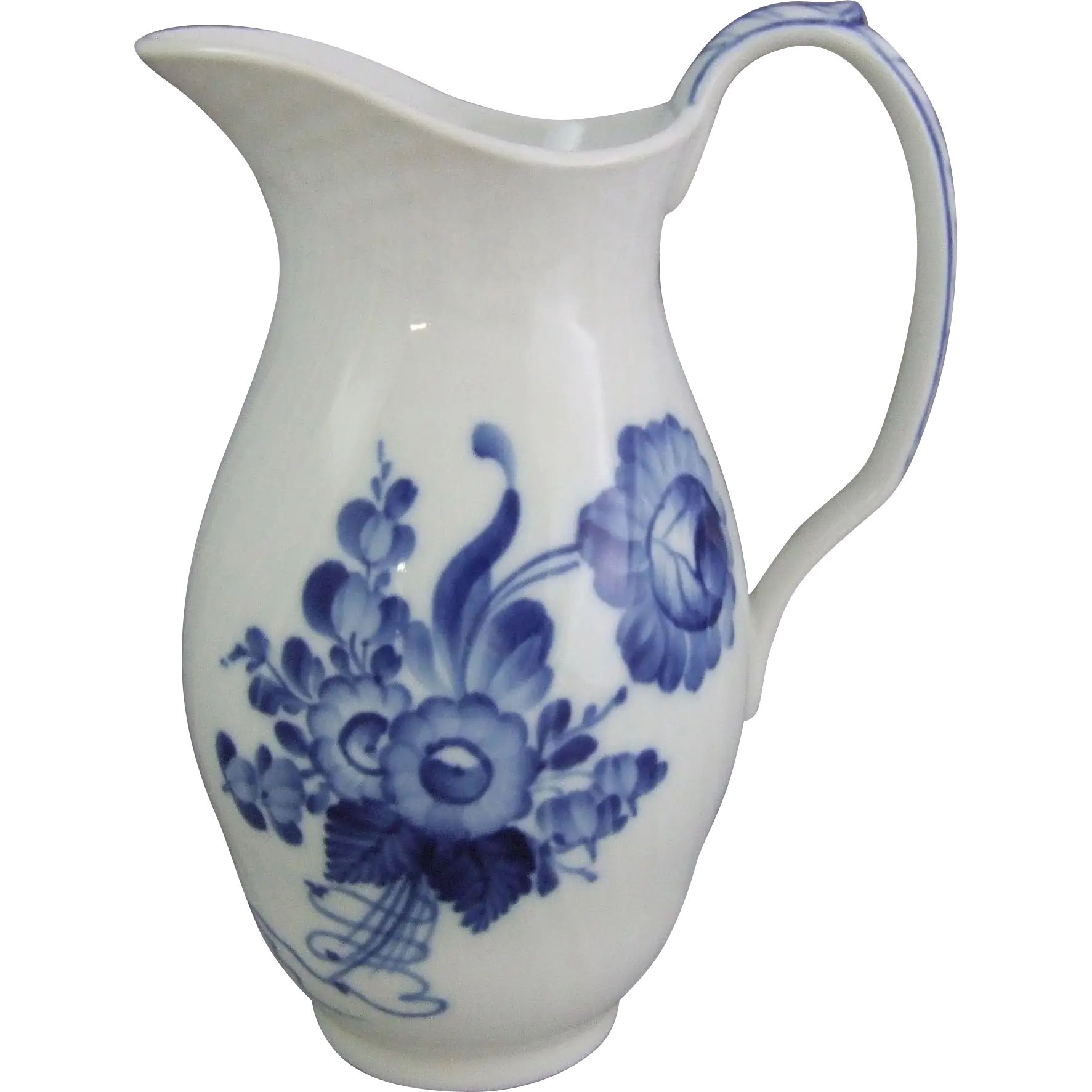 Blue Floral Porcelain Pitcher