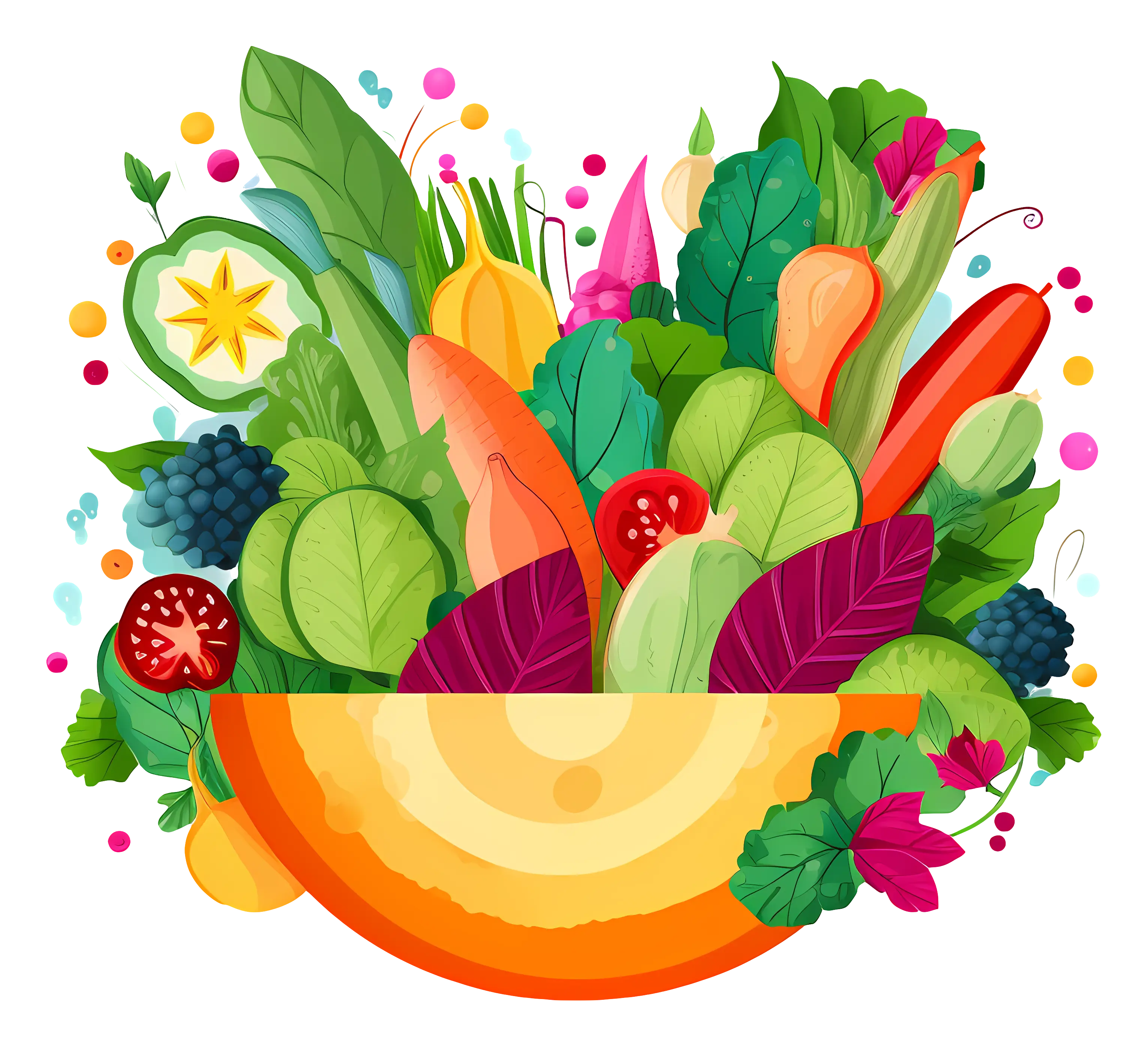 Colorful Bowl of Vegetables for Healthy Eating