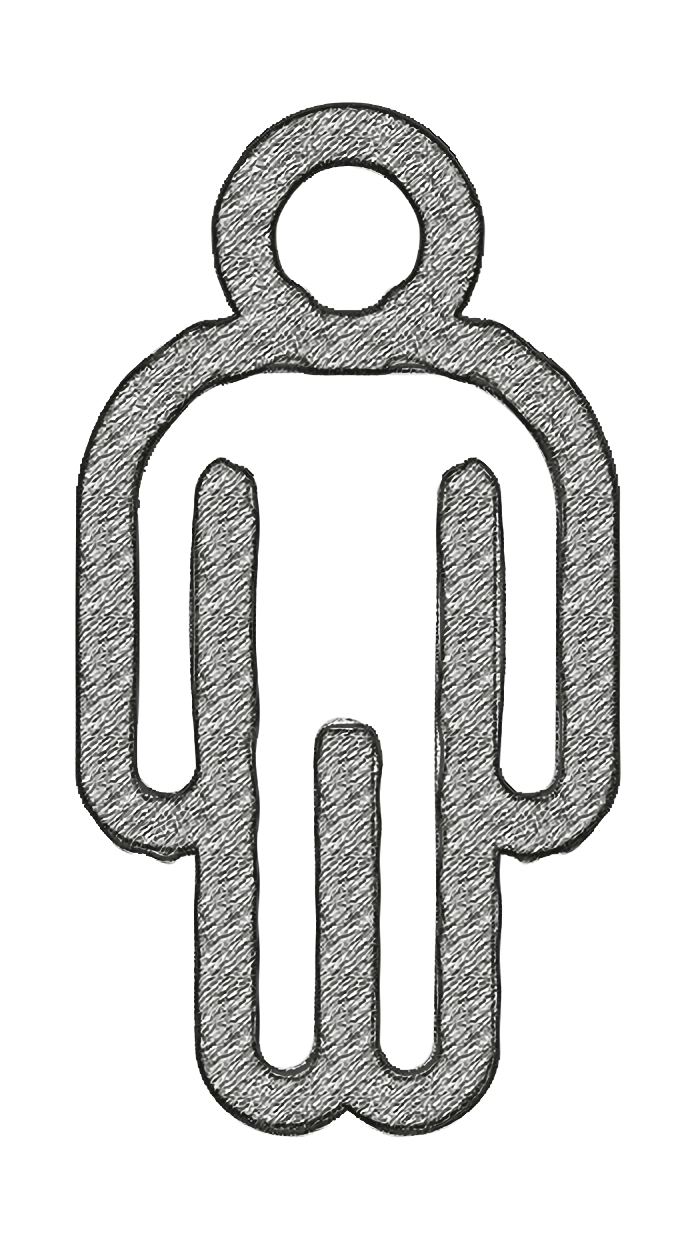 Black Person Outline Illustration
