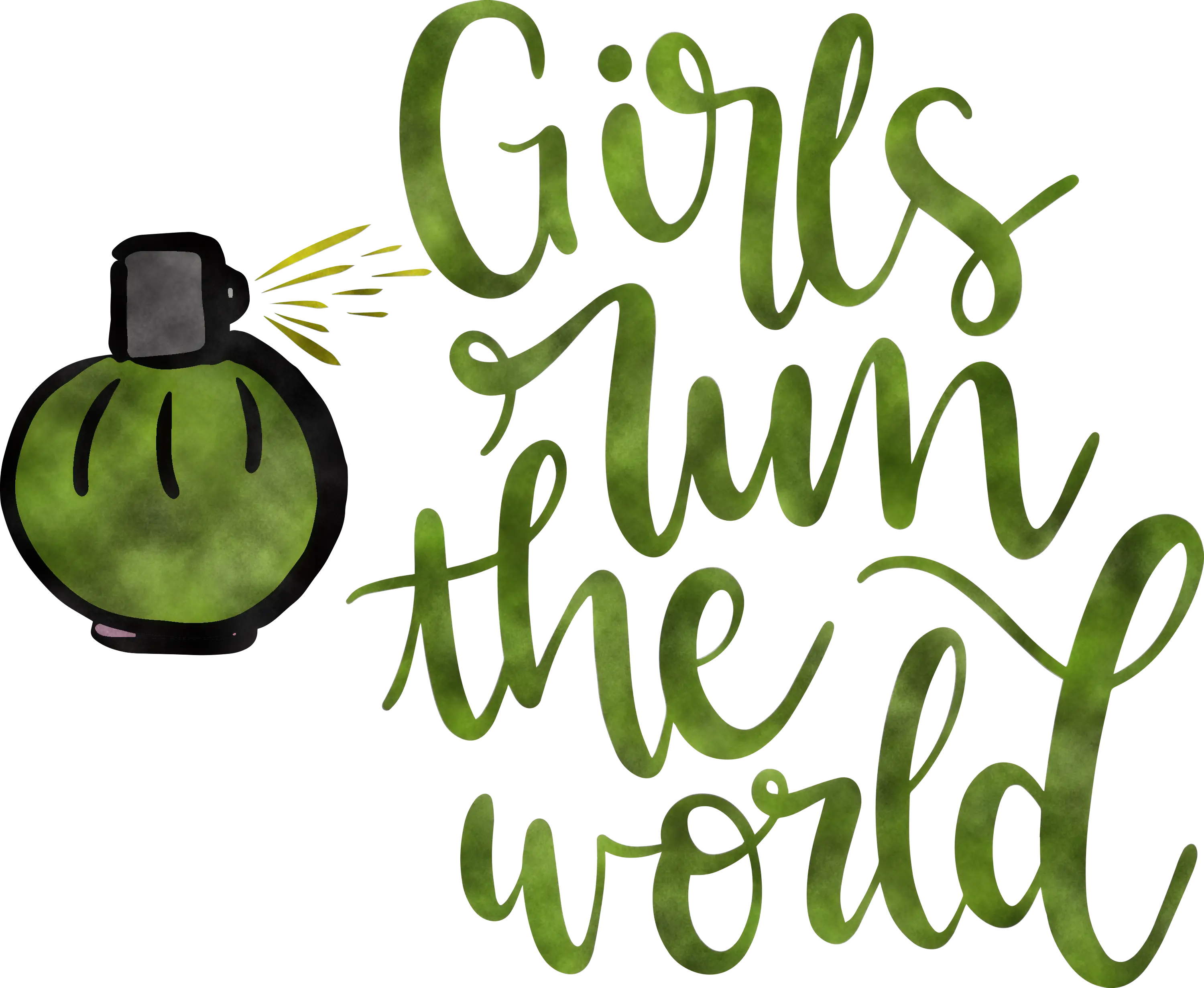 Motivational Typography Artwork with &#039;Girls Run the World&#039;
