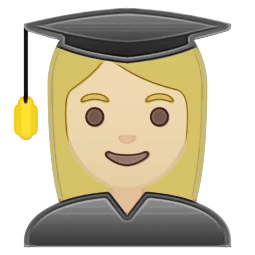 Graduate in Cap and Gown Emoji Design