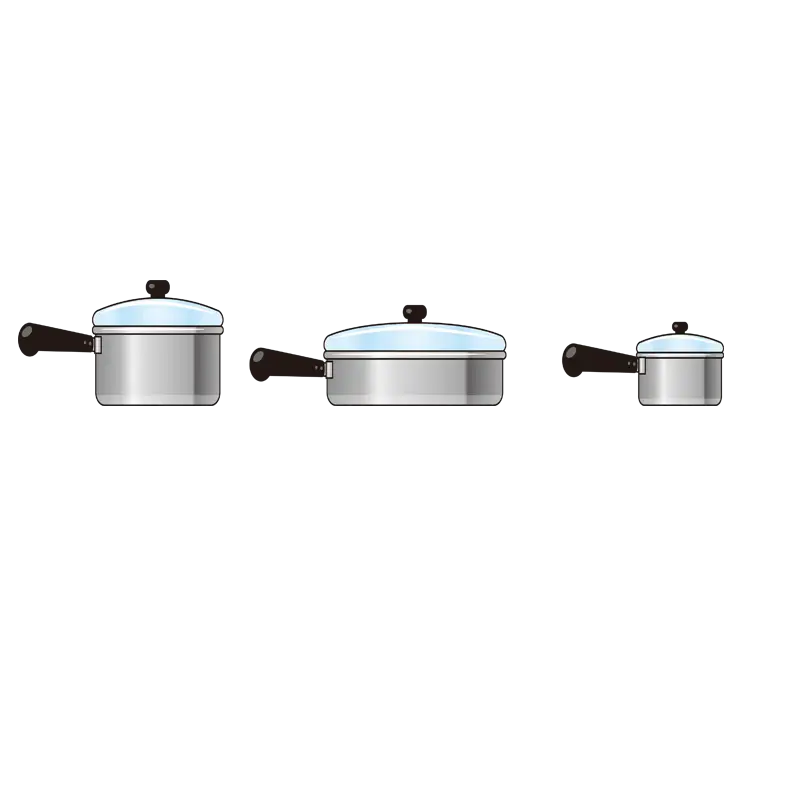 Set of Cooking Pots with Lids