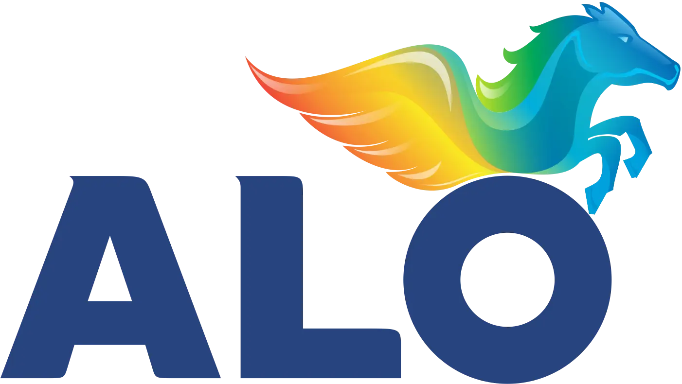 ALO Brand Logo with Pegasus