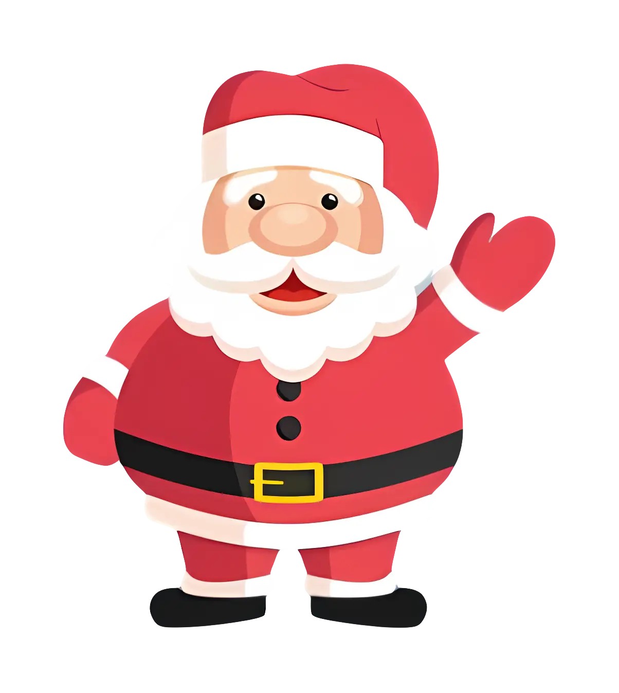 Santa Claus Waving in Red Costume