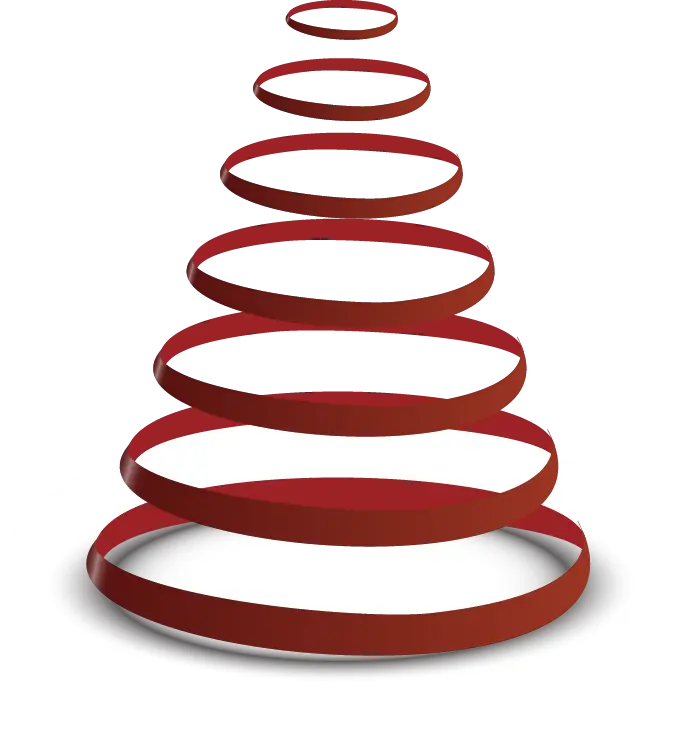 Spiral Red Ring Christmas Tree