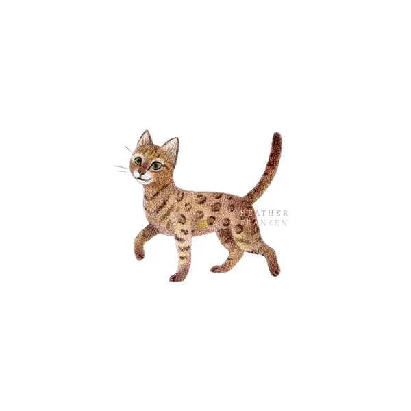 Spotted Cat with Cheerful Expression
