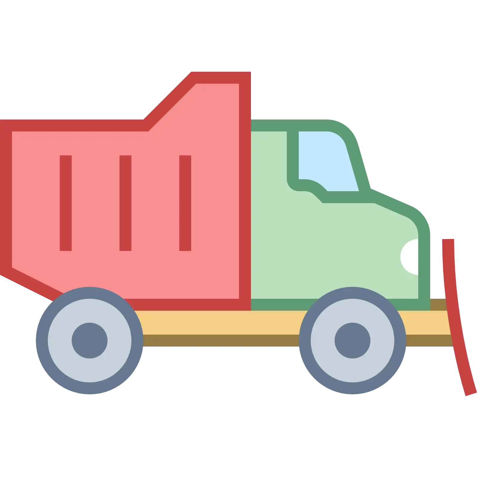 Colorful Dump Truck Icon Illustration