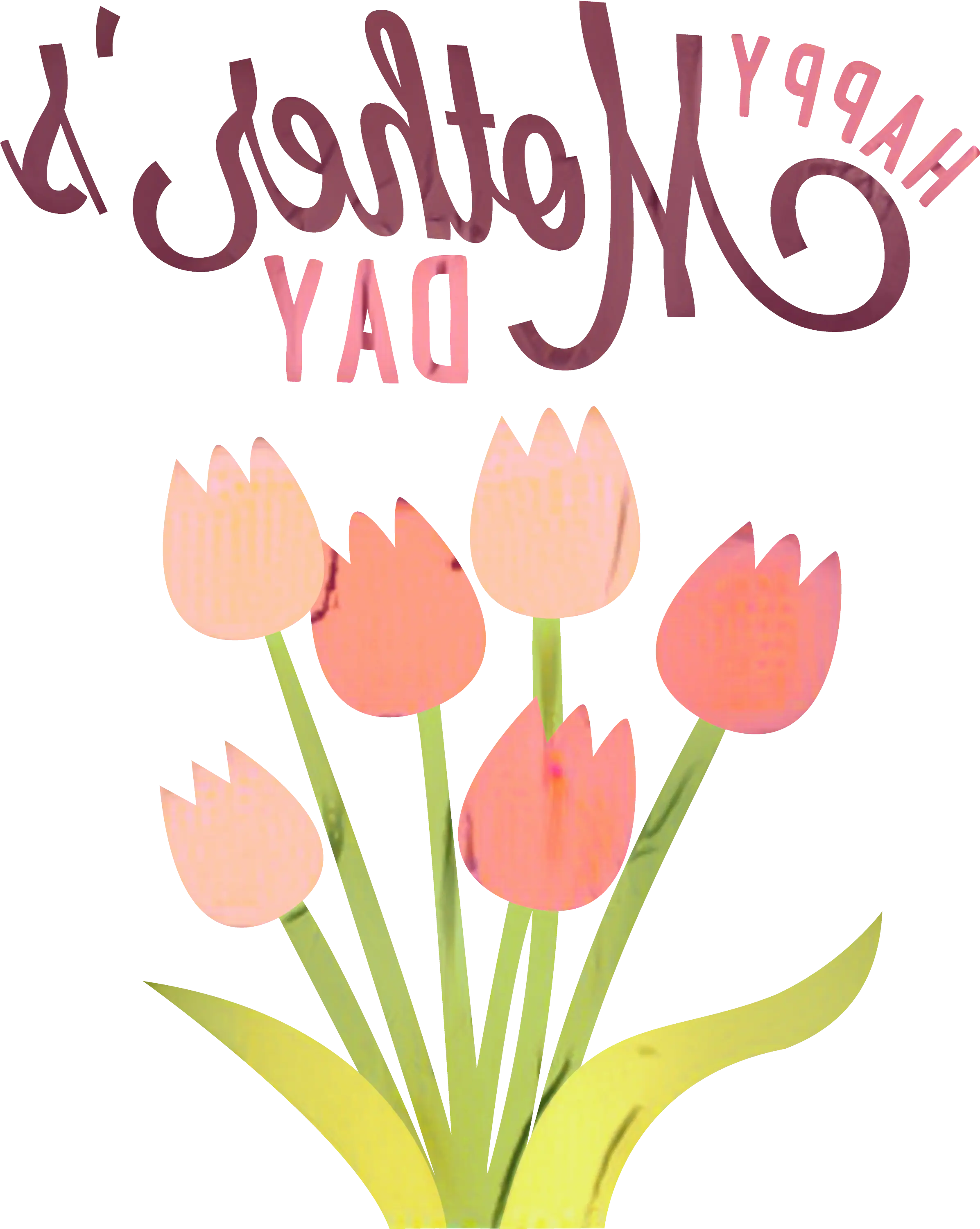 Happy Mother&#039;s Day Tulip Illustration