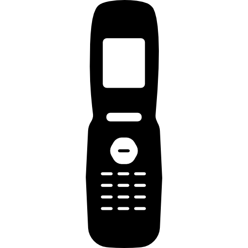 Black Flip Phone Icon