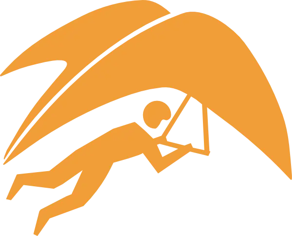 Orange Hang Glider Icon