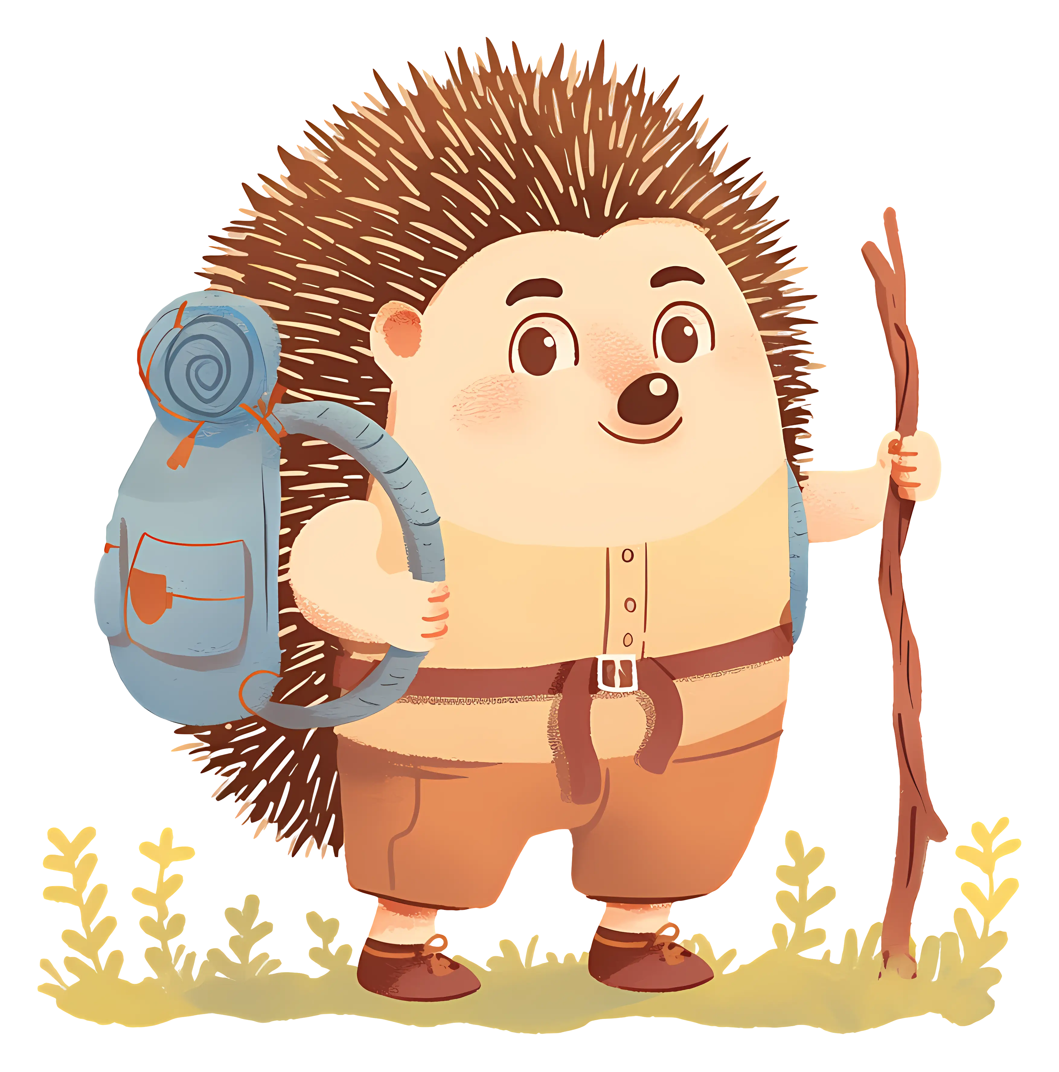 Hedgehog Traveler Cartoon