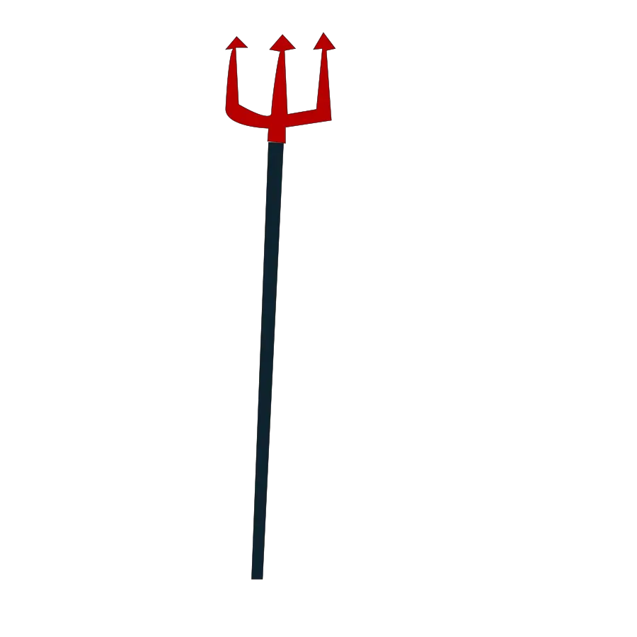 Red Trident Illustration