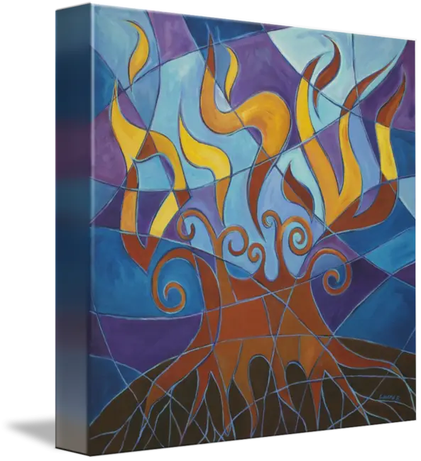 Abstract Tree Painting on Canvas