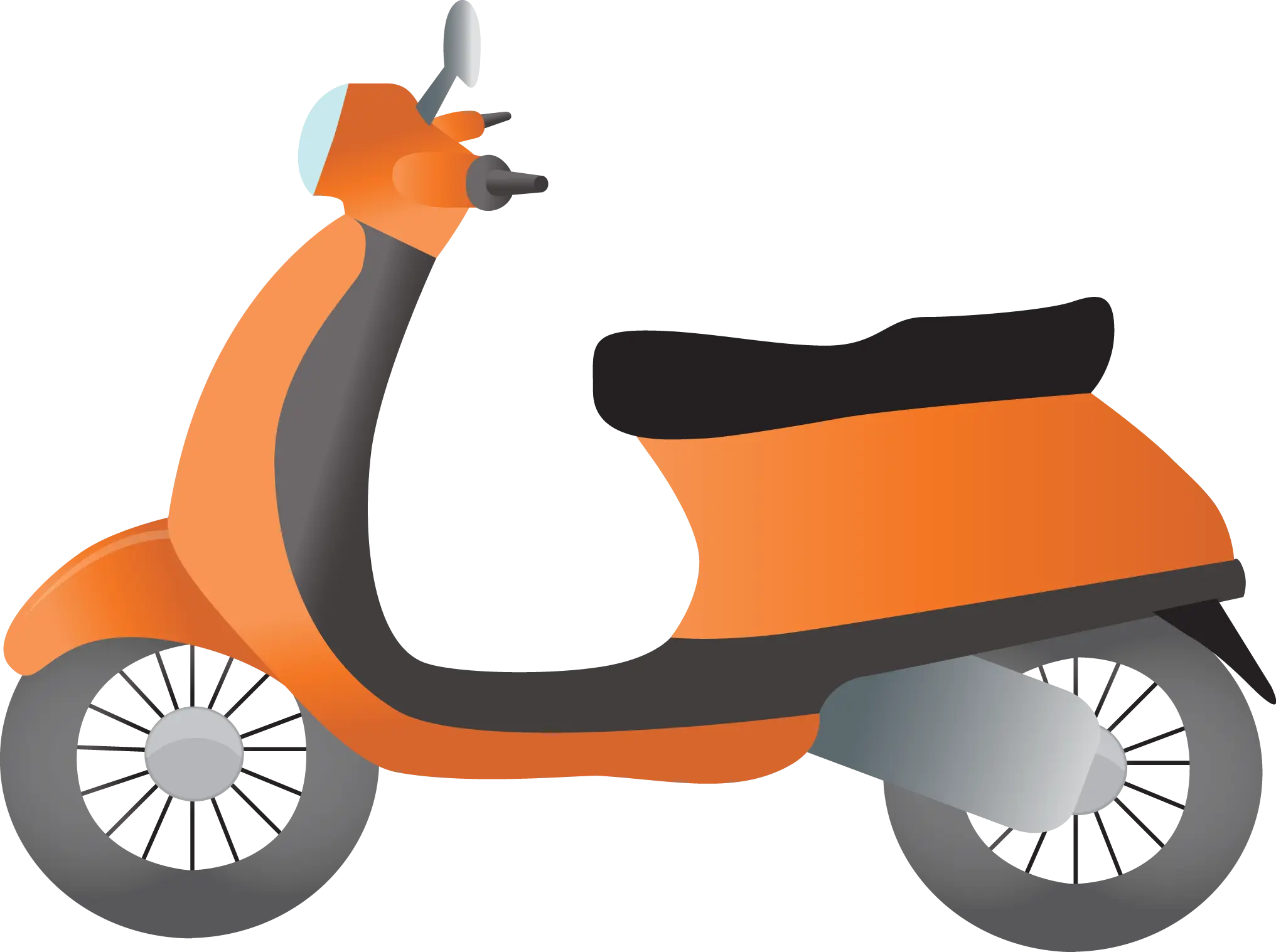 Orange Scooter Illustration