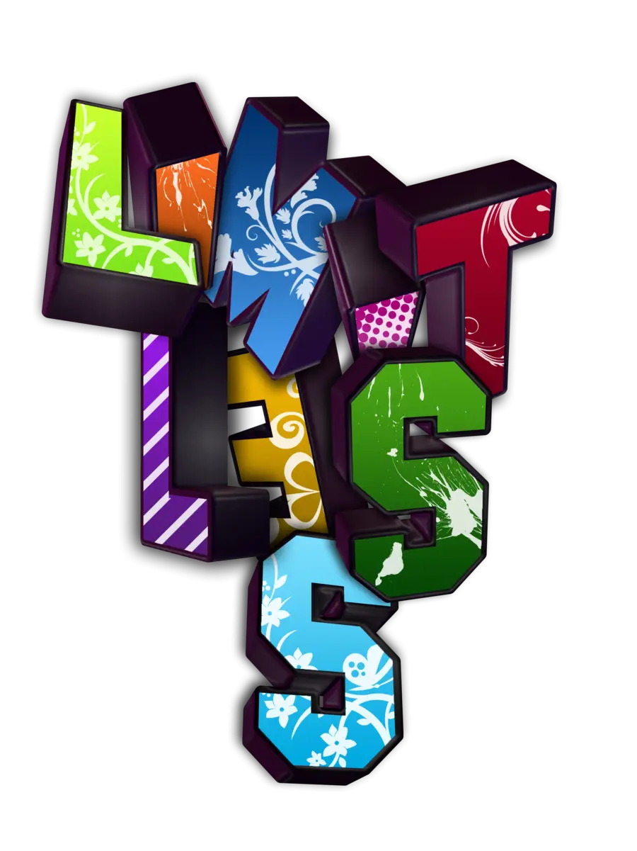 Colorful 3D Letters Typography Design