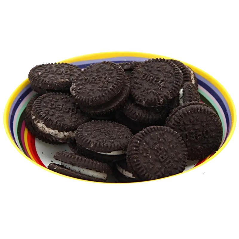 Delicious Chocolate Sandwich Cookies in a Bowl