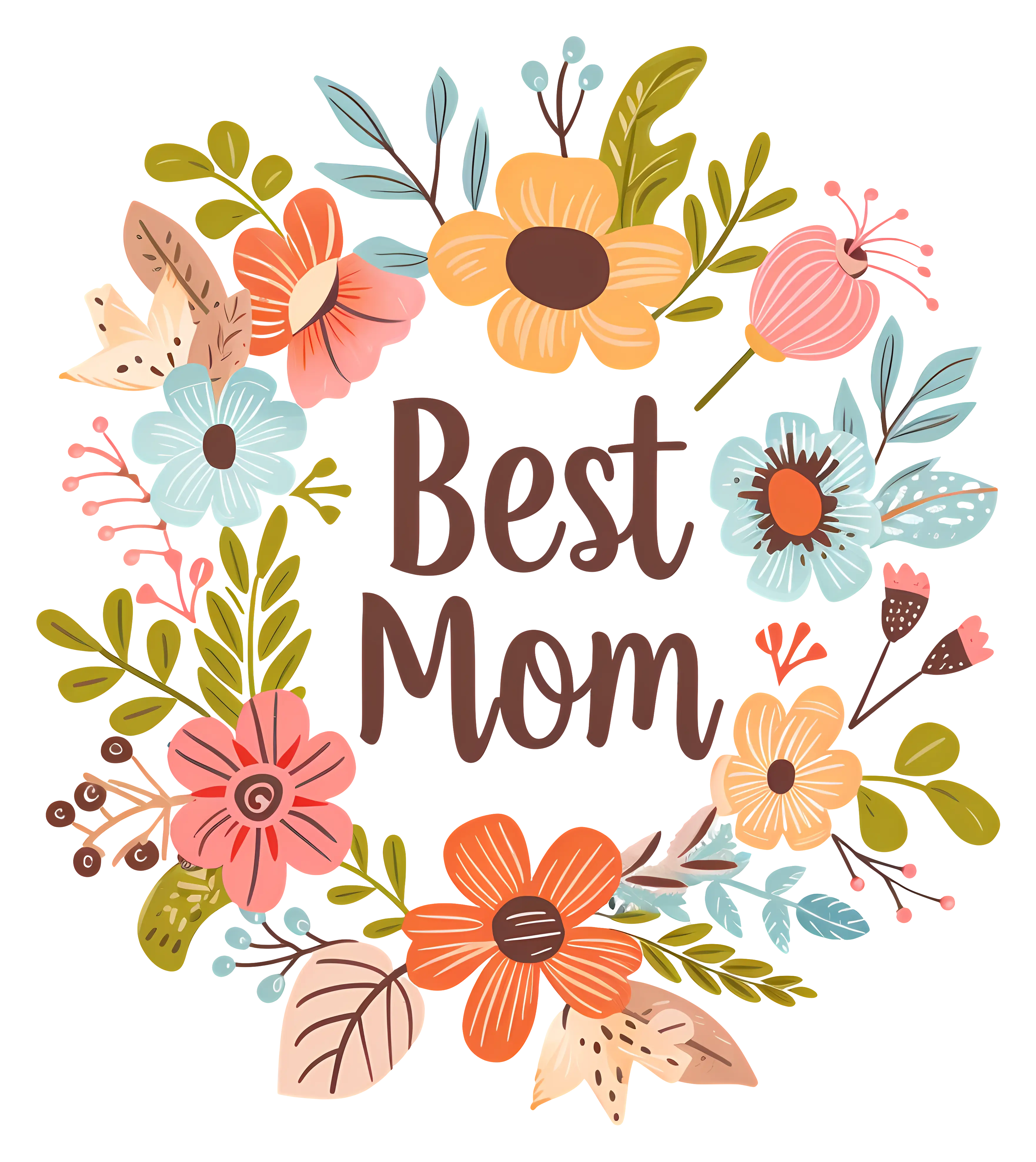 Floral Wreath for Best Mom