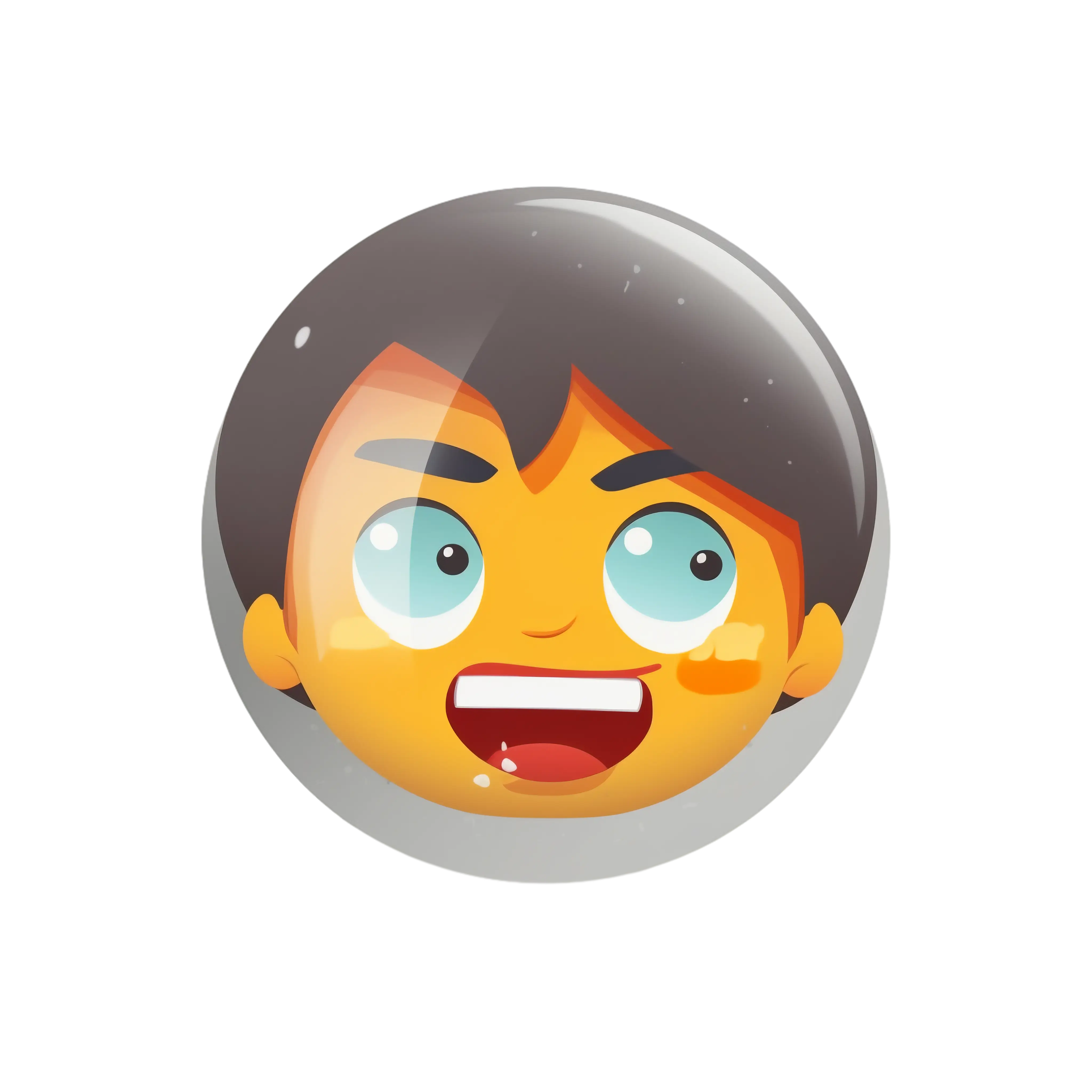 Happy Boy Sphere with Hair